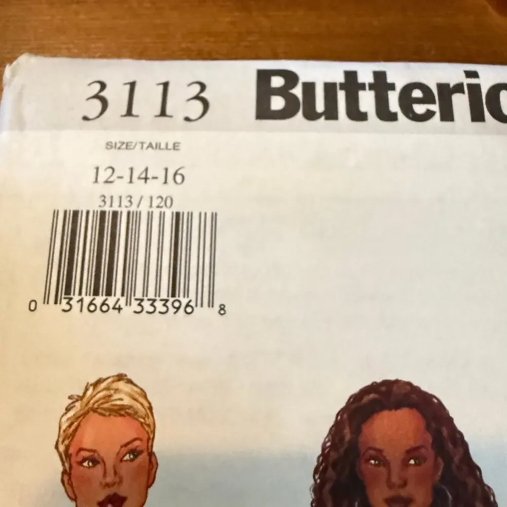 Butterick 3113 Y2K Dress Skirt Top 12 14 16 Misses Misses Petite Uncut FF NEW‎